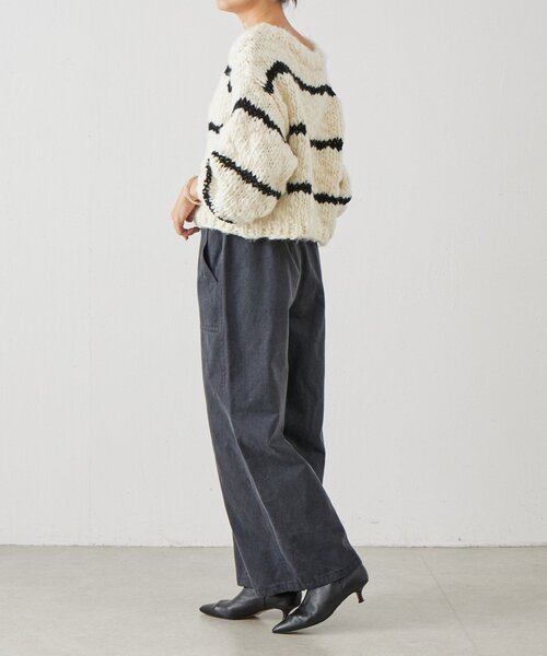 BEARDSLEY（ビアズリー）の「《15 quinze》コットンウォッシュパンツ（その他パンツ・レディース・ホワイト/ブラック・FREE）」の9枚目の写真