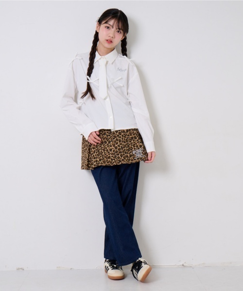 by LOVEiT（バイラビット）の「タイつきリボンブラウス（シャツ/ブラウス・キッズ・オフホワイト/ブルー・140cm/150cm/120cm/130cm/160cm）」の4枚目の写真