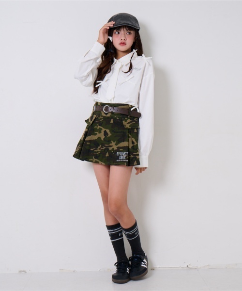 by LOVEiT（バイラビット）の「タイつきリボンブラウス（シャツ/ブラウス・キッズ・オフホワイト/ブルー・140cm/150cm/120cm/130cm/160cm）」の5枚目の写真