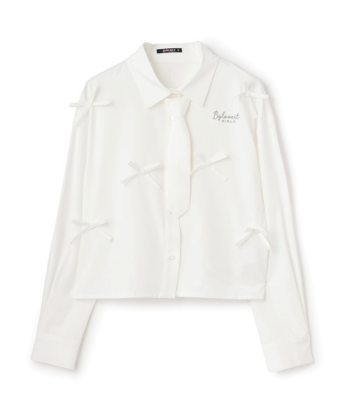 by LOVEiT（バイラビット）の「タイつきリボンブラウス（シャツ/ブラウス・キッズ・オフホワイト/ブルー・140cm/150cm/120cm/130cm/160cm）」の10枚目の写真