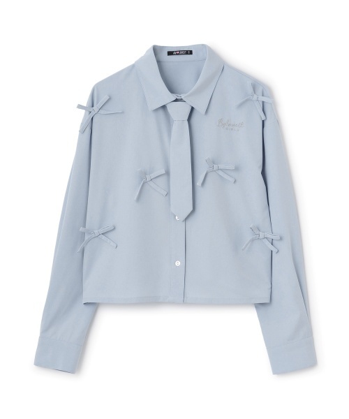 by LOVEiT（バイラビット）の「タイつきリボンブラウス（シャツ/ブラウス・キッズ・オフホワイト/ブルー・140cm/150cm/120cm/130cm/160cm）」の11枚目の写真