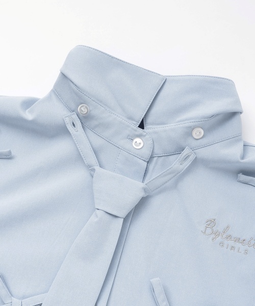 by LOVEiT（バイラビット）の「タイつきリボンブラウス（シャツ/ブラウス・キッズ・オフホワイト/ブルー・140cm/150cm/120cm/130cm/160cm）」の14枚目の写真