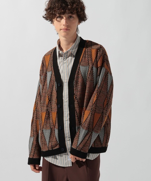 niko and...（ニコアンド）の「ジオメ柄ニットVネックカーディガン（カーディガン/ボレロ・メンズ・ダークブラウン/ネイビー/ブラック/グリーン・MEDIUM/LARGE）」の19枚目の写真