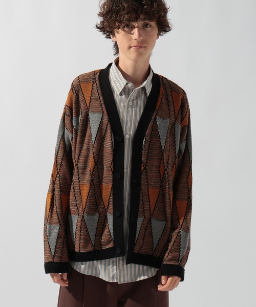 niko and...（ニコアンド）の「ジオメ柄ニットVネックカーディガン（カーディガン/ボレロ・メンズ・ダークブラウン/ネイビー/ブラック/グリーン・MEDIUM/LARGE）」の20枚目の写真