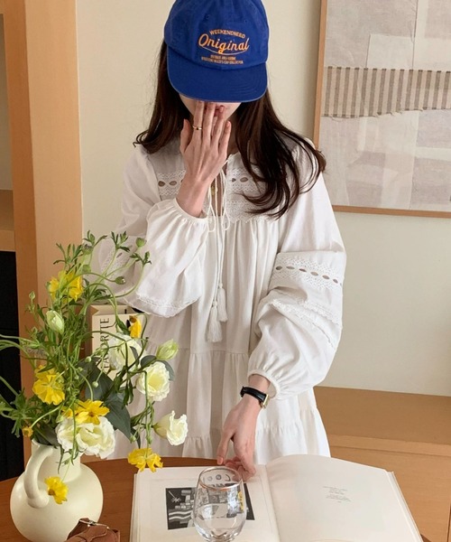 GEMEDA(ジェメダ)の「レースヨークティアードミニワンピース(ワンピース・レディース・ホワイト・M)」の9枚目の写真