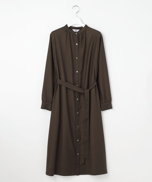 J.PRESS(ジェイプレス)の「ギャバストレッチ ワンピース(シャツワンピース・レディース・ダークブラウン系/ライトグレー系/ネイビー系・11/9)」の12枚目の写真