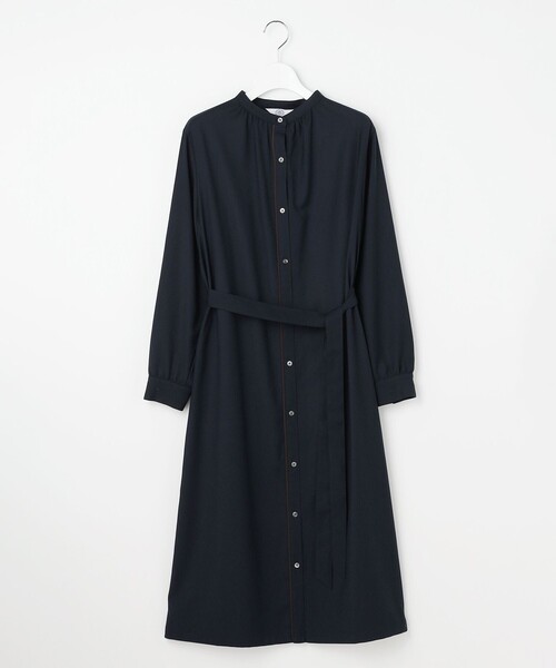 J.PRESS(ジェイプレス)の「ギャバストレッチ ワンピース(シャツワンピース・レディース・ダークブラウン系/ライトグレー系/ネイビー系・11/9)」の13枚目の写真