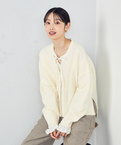 Runa様専用コムデギャルソンオム ジップカーディガン 麻 地柄 ジップ