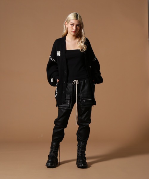 DANKE SCHON（ダンケシェーン）の「DankeSchon/ダンケシェーン/HAND STITCH KNIT CARDIGAN（カーディガン/ボレロ・レディース・ブラック/ホワイト・M/L/S）」の18枚目の写真