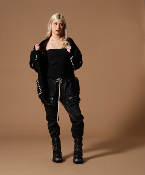 DANKE SCHON（ダンケシェーン）の「DankeSchon/ダンケシェーン/HAND STITCH KNIT CARDIGAN（カーディガン/ボレロ・レディース・ブラック/ホワイト・M/L/S）」の22枚目の写真