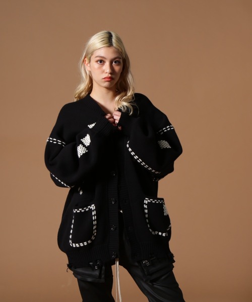 DankeSchon/ダンケシェーン/HAND STITCH KNIT CARDIGAN（カーディガン