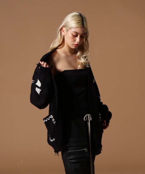 【美品】慈雨 ロングジレ アシンメトリー 前ボタン全開 スタンドカラー XL 黒 慈雨 ジウ センソユニコ アシンメトリーワンピース ブラック 黒 40