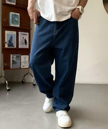 ルーズストレートデニムパンツ ジーンズ ビンテージウォッシュ -ARCADE Limited Line-