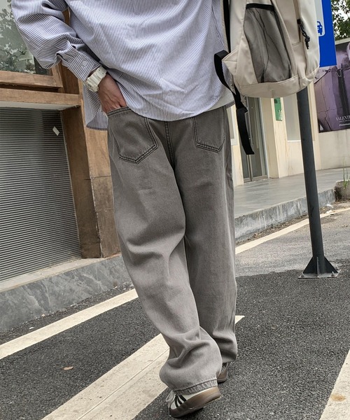 ARCADE(アーケード)の「ルーズストレートデニムパンツ ジーンズ ビンテージウォッシュ -ARCADE Limited Line-(デニムパンツ・メンズ・ブラック/ライトブルー/チャコールグレー/ブルー・M/L/XL)」の10枚目の写真