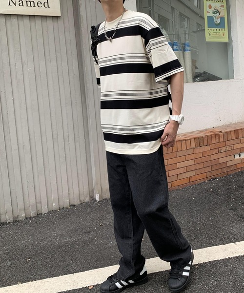 ARCADE(アーケード)の「ルーズストレートデニムパンツ ジーンズ ビンテージウォッシュ -ARCADE Limited Line-(デニムパンツ・メンズ・ブラック/ライトブルー/チャコールグレー/ブルー・M/L/XL)」の12枚目の写真