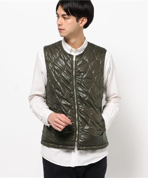 ikka（イッカ）の「リップストップインナーベスト（ダウンベスト・メンズ・ブラック/オリーブ・LARGE/MEDIUM/X-LARGE）」の2枚目の写真