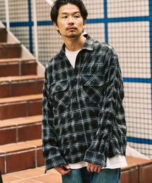 ÉDIFICEエディフィス 黒 Vネック 長袖シャツ BARAILLE & GARMENTS 別注 タートルネック Tシャツ 『LONGMORN