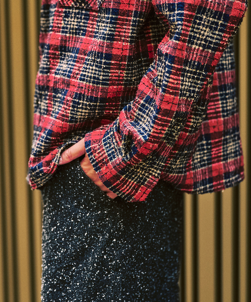 417 EDIFICE（フォーワンセブンエディフィス）の「ブークレチェック C.P.Oシャツ（シャツ/ブラウス・メンズ・ブラック/グリーン/レッド/ピンク・MEDIUM/LARGE）」の6枚目の写真