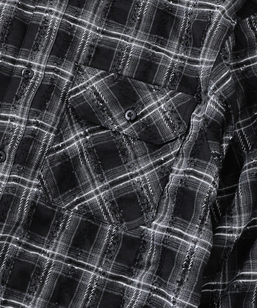 417 EDIFICE（フォーワンセブンエディフィス）の「ブークレチェック C.P.Oシャツ（シャツ/ブラウス・メンズ・ブラック/グリーン/レッド/ピンク・MEDIUM/LARGE）」の10枚目の写真