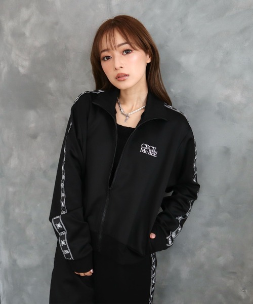 【新品未使用】希少‼️CECIL McBEE ジャージ上下セット ブラック CECIL McBEE - 新品タグ付きCECIL McBEE ジャージ セットアップ