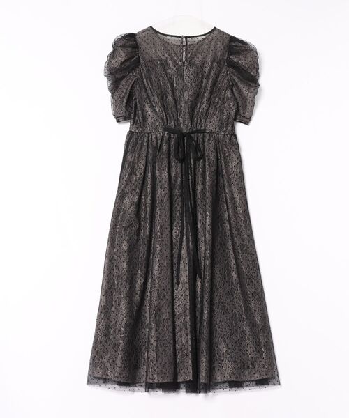 STRAWBERRY-FIELDS(ストロベリーフィールズ)の「ドットパルフェ_ドットチュールレイヤードドレス(ドレス・レディース・グレイッシュブルー/ブラック・2)」の3枚目の写真