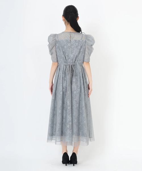 STRAWBERRY-FIELDS(ストロベリーフィールズ)の「ドットパルフェ_ドットチュールレイヤードドレス(ドレス・レディース・グレイッシュブルー/ブラック・2)」の5枚目の写真