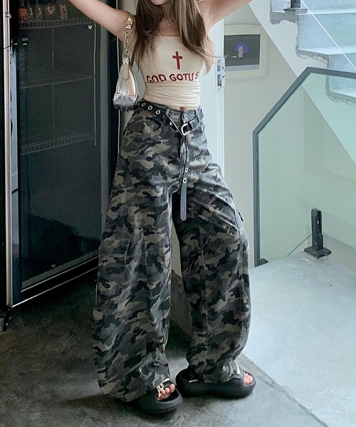 MARK & LONA カモフラージュ柄パンツ M MARK&LONA マーク＆ロナCODEストレッチジョガーパンツ khaki MCM