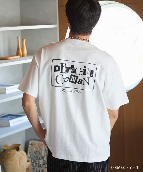 PAGEBOY（ページボーイ）の「【UNISEX/ 名探偵コナン】小五郎のおっちゃんTシャツ（Tシャツ/カットソー・レディース・オフホワイト/ブラック・FREE）」の5枚目の写真