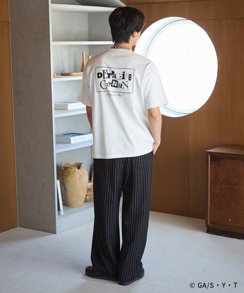 PAGEBOY（ページボーイ）の「【UNISEX/ 名探偵コナン】小五郎のおっちゃんTシャツ（Tシャツ/カットソー・レディース・オフホワイト/ブラック・FREE）」の7枚目の写真