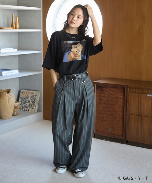 PAGEBOY（ページボーイ）の「【UNISEX/ 名探偵コナン】小五郎のおっちゃんTシャツ（Tシャツ/カットソー・レディース・オフホワイト/ブラック・FREE）」の10枚目の写真