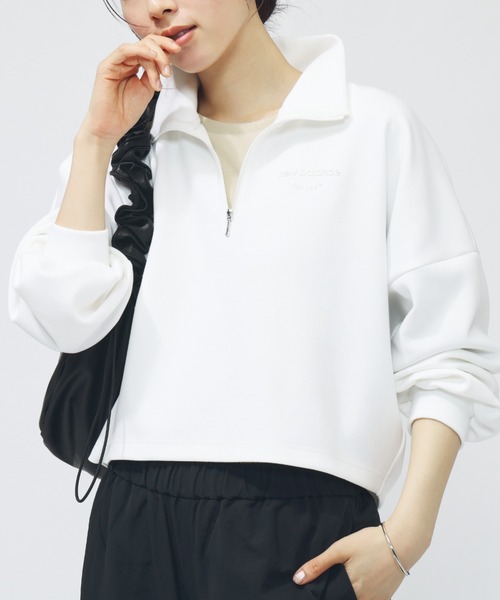 NEW BALANCE（ニューバランス）の「【アルペン限定】 ニューバランス New Balance THE CITY ハーフジッププルオーバー（スウェット・レディース・ブルー/ブラウン/ホワイト・M/L）」の2枚目の写真