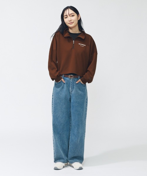 NEW BALANCE（ニューバランス）の「【アルペン限定】 ニューバランス New Balance THE CITY ハーフジッププルオーバー（スウェット・レディース・ブルー/ブラウン/ホワイト・M/L）」の9枚目の写真