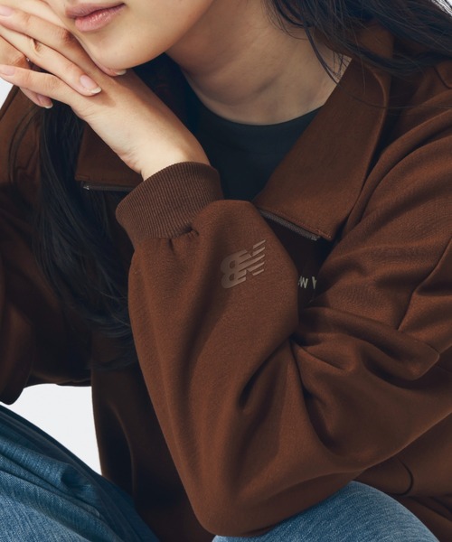 NEW BALANCE（ニューバランス）の「【アルペン限定】 ニューバランス New Balance THE CITY ハーフジッププルオーバー（スウェット・レディース・ブルー/ブラウン/ホワイト・M/L）」の8枚目の写真