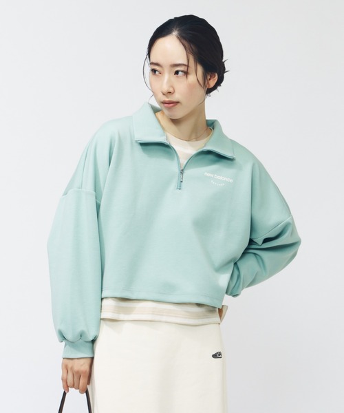 NEW BALANCE（ニューバランス）の「【アルペン限定】 ニューバランス New Balance THE CITY ハーフジッププルオーバー（スウェット・レディース・ブルー/ブラウン/ホワイト・M/L）」の18枚目の写真