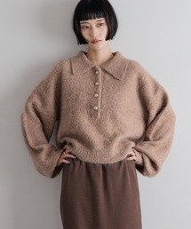 LOWRYS FARM | ポロニットプルオーバーLS 596335(ニット/セーター)