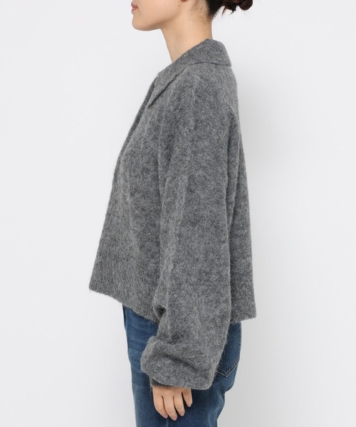 LOWRYS FARM（ローリーズファーム）の「ポロニットプルオーバーＬＳ　596335（ニット/セーター・レディース・ブラウン/グレー/アイボリー/ピンク・FREE）」の6枚目の写真