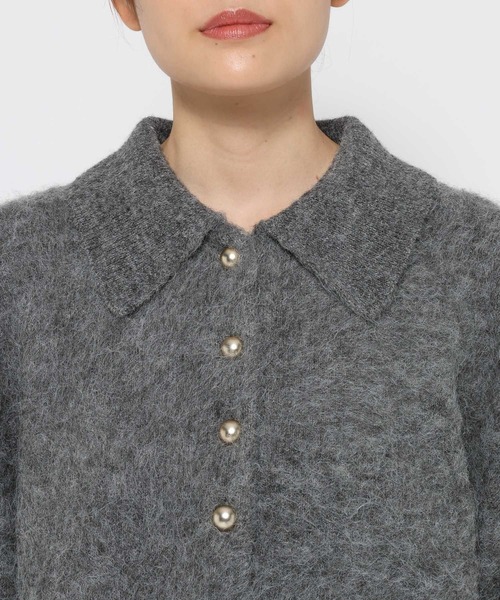 LOWRYS FARM（ローリーズファーム）の「ポロニットプルオーバーＬＳ　596335（ニット/セーター・レディース・ブラウン/グレー/アイボリー/ピンク・FREE）」の9枚目の写真