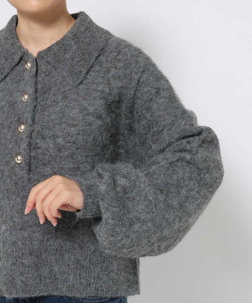 LOWRYS FARM（ローリーズファーム）の「ポロニットプルオーバーＬＳ　596335（ニット/セーター・レディース・ブラウン/グレー/アイボリー/ピンク・FREE）」の10枚目の写真