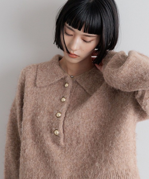 LOWRYS FARM（ローリーズファーム）の「ポロニットプルオーバーＬＳ　596335（ニット/セーター・レディース・ブラウン/グレー/アイボリー/ピンク・FREE）」の20枚目の写真