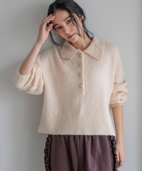 セール】ポロニットプルオーバーLS 596335（ニット/セーター