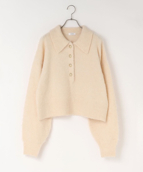 LOWRYS FARM（ローリーズファーム）の「ポロニットプルオーバーＬＳ　596335（ニット/セーター・レディース・ブラウン/グレー/アイボリー/ピンク・FREE）」の22枚目の写真