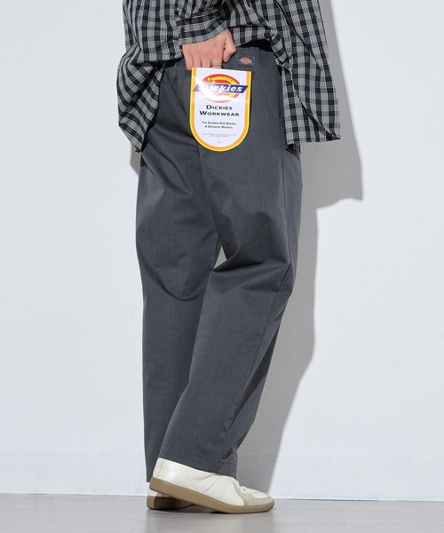セール】【Dickies】TCツイル/デニム ワイドストレート（チノパンツ