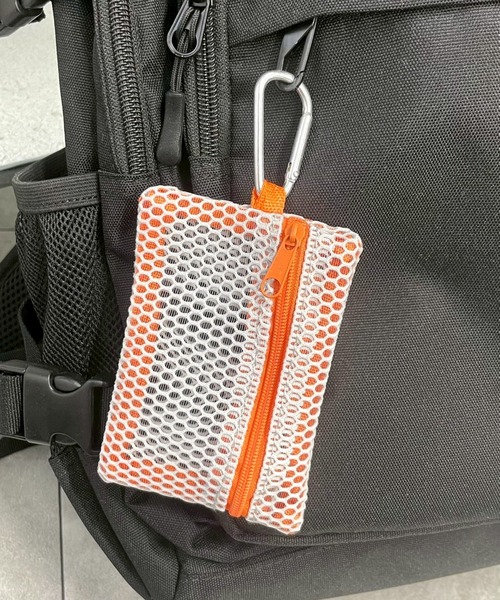 WEGO（ウィゴー）の「WEGO/メッシュ配色ポーチ（ポーチ・レディース・オレンジ/ライトパープル/サックスブルー/ライトグレー・FREE）」の2枚目の写真