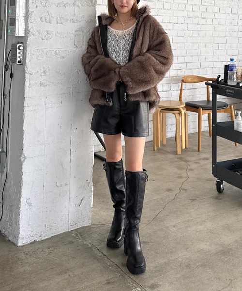 PAGEBOY（ページボーイ）の「ZIPUPキャットファーブルゾン（ブルゾン