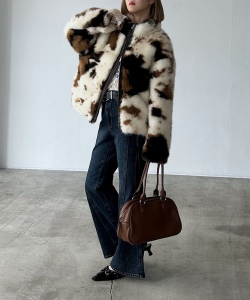 PAGEBOY(ページボーイ)の「ZIPUPキャットファーブルゾン(ブルゾン・レディース・ブラウン系その他/グレー/モカ・FREE)」の14枚目の写真