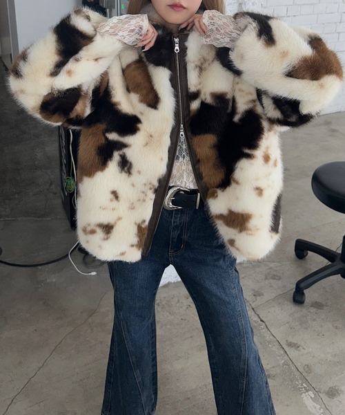 PAGEBOY(ページボーイ)の「ZIPUPキャットファーブルゾン(ブルゾン・レディース・ブラウン系その他/グレー/モカ・FREE)」の21枚目の写真