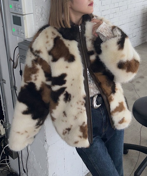 PAGEBOY（ページボーイ）の「ZIPUPキャットファーブルゾン（ブルゾン