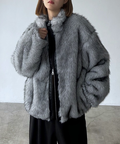 ZIPUPキャットファーブルゾン（ブルゾン）｜PAGEBOY（ページボーイ）の