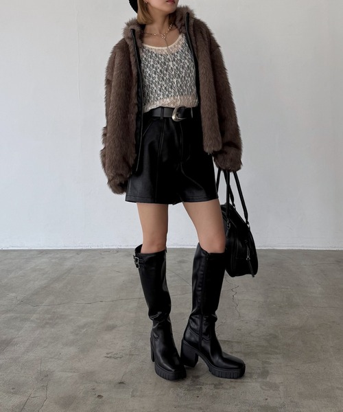 PAGEBOY（ページボーイ）の「ZIPUPキャットファーブルゾン（ブルゾン