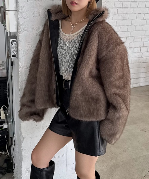 PAGEBOY（ページボーイ）の「ZIPUPキャットファーブルゾン（ブルゾン